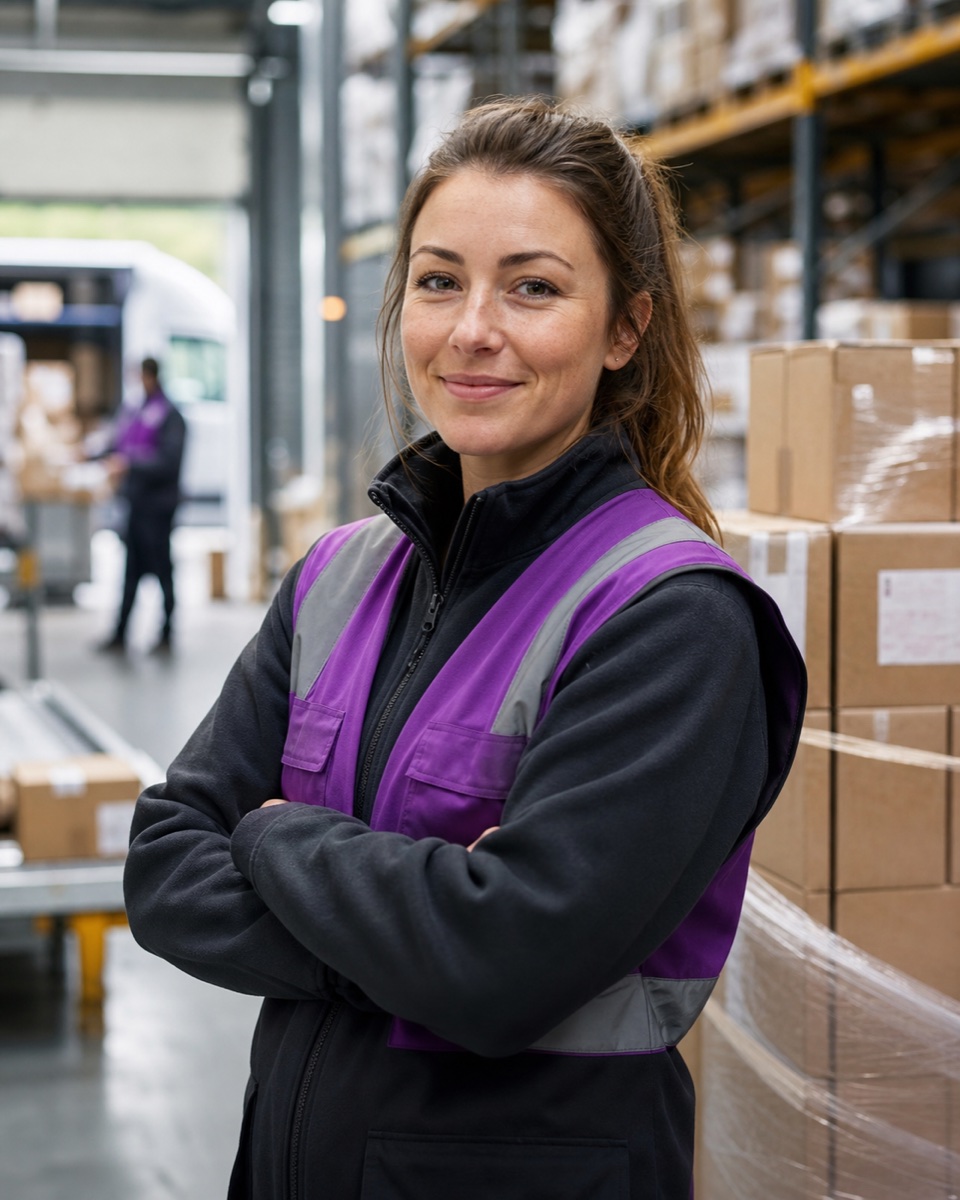 Professionista di magazzino in un centro di distribuzione